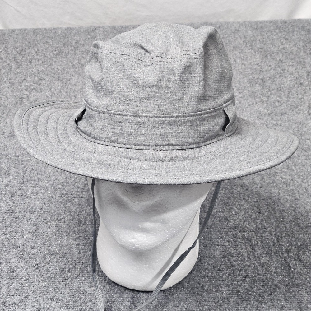 Boonie Hat Unisex Gray Adjustable Sun Fishing Hiking Cap Resort Wide Brim Safari